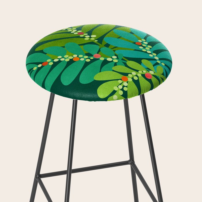 Mistletoe Greenery Illustration Stool Gallery Image 2
