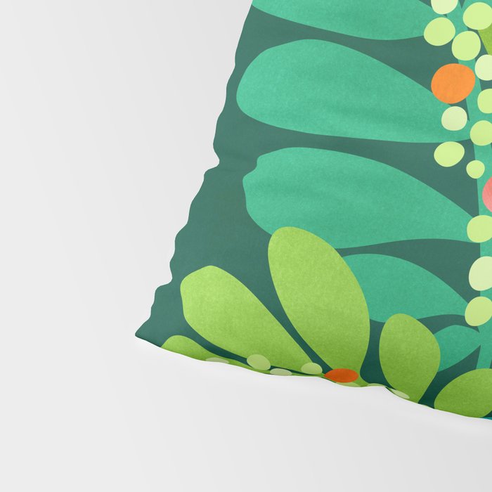 Mistletoe Greenery Illustration Pillow Sham Gallery Image 4