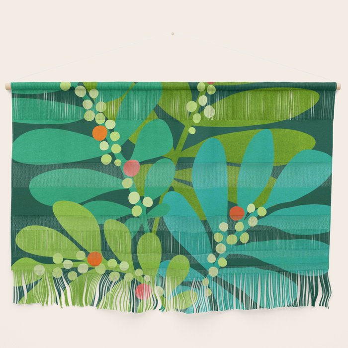 Mistletoe Greenery Illustration Wall Hanging Gallery Image 1
