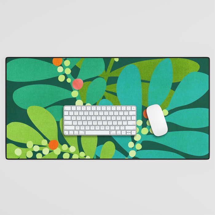 Mistletoe Greenery Illustration Desk Mat Gallery Image 1