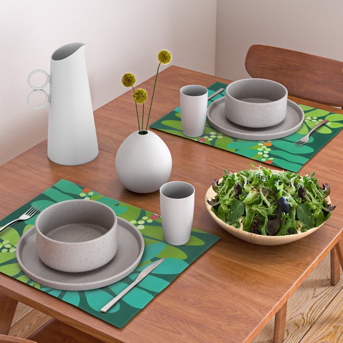 Mistletoe Greenery Illustration Placemat Gallery Image 2
