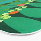 Mistletoe Greenery Illustration Bath Mat Gallery Image 3