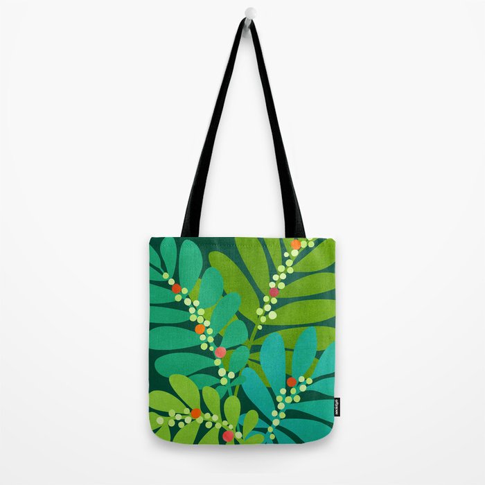 Mistletoe Greenery Illustration Tote Bag Gallery Image 2
