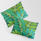 Mistletoe Greenery Illustration Pillow Sham Gallery Image 3
