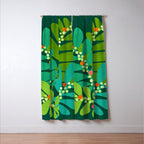 Mistletoe Greenery Illustration Window Curtain Gallery Image 3