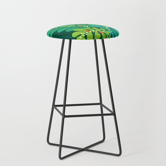 Mistletoe Greenery Illustration Stool Gallery Image 1