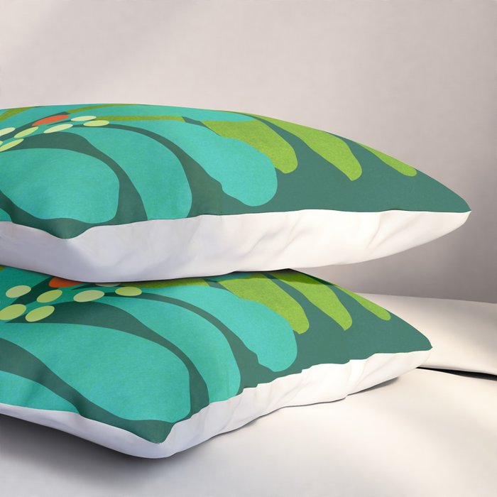 Mistletoe Greenery Illustration Pillow Sham Gallery Image 3
