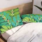 Mistletoe Greenery Illustration Pillow Sham Gallery Image 2