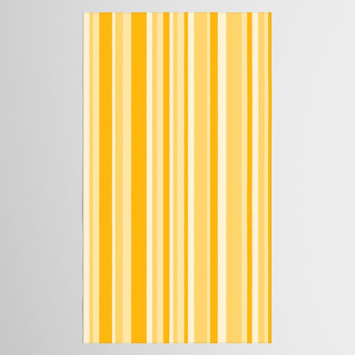 Classic Stripes XXII - Golden Sunshine Yellow Tablecloth Gallery Image 2