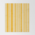 Classic Stripes XXII - Golden Sunshine Yellow Throw Blanket Gallery Image 2