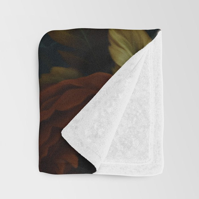 Dark Moody Baroque Midnight Garden Throw Blanket Gallery Image 3