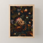 Dark Moody Baroque Midnight Garden Mini Art Print Gallery Image 1