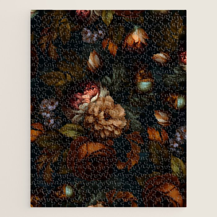 Dark Moody Baroque Midnight Garden Jigsaw Puzzle Gallery Image 1