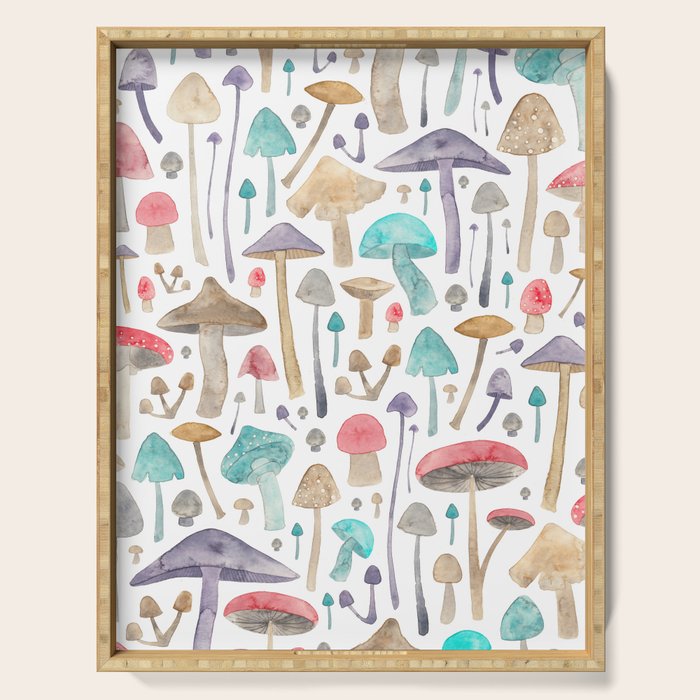 Toadstools and Mushrooms Serving Tray Gallery Image 1