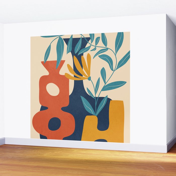 Shapes in Bloom 4 Wall Mural Gallery Image 2