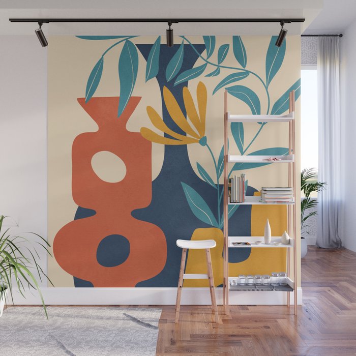 Shapes in Bloom 4 Wall Mural Gallery Image 1