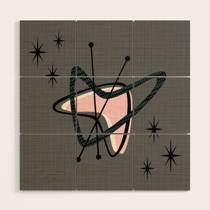 Atomic Boomerangs & Starbursts Wood Wall Art Gallery Image 1