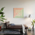 Boss Lady - Pastel Pink and Aqua #bosslady #society6 #typography Wood Wall Art Gallery Image 2