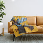 Blooming in Flight 1 Throw Blanket Gallery Image 1