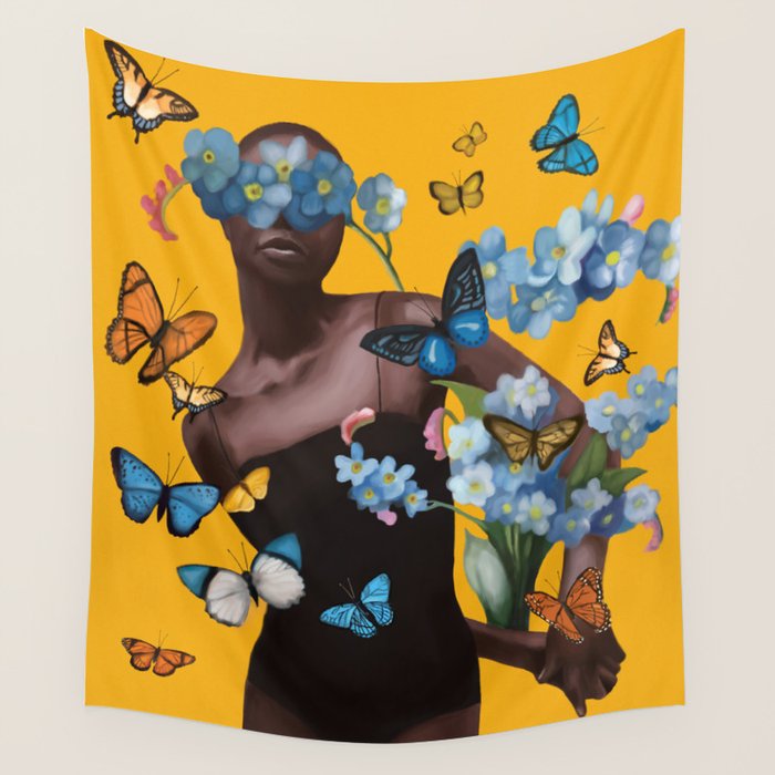 Blooming in Flight 1 Wall Tapestry Gallery Image 4