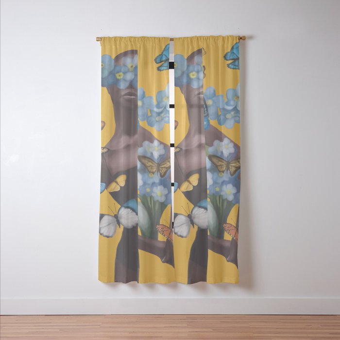 Blooming in Flight 1 Window Curtain Gallery Image 2