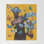 Blooming in Flight 1 Throw Blanket Gallery Image 2