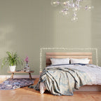 Vintage Cabana Stripe Sage Mint Green And Gold Retro Boho Coastal Beach Vibe Wallpaper Gallery Image 3