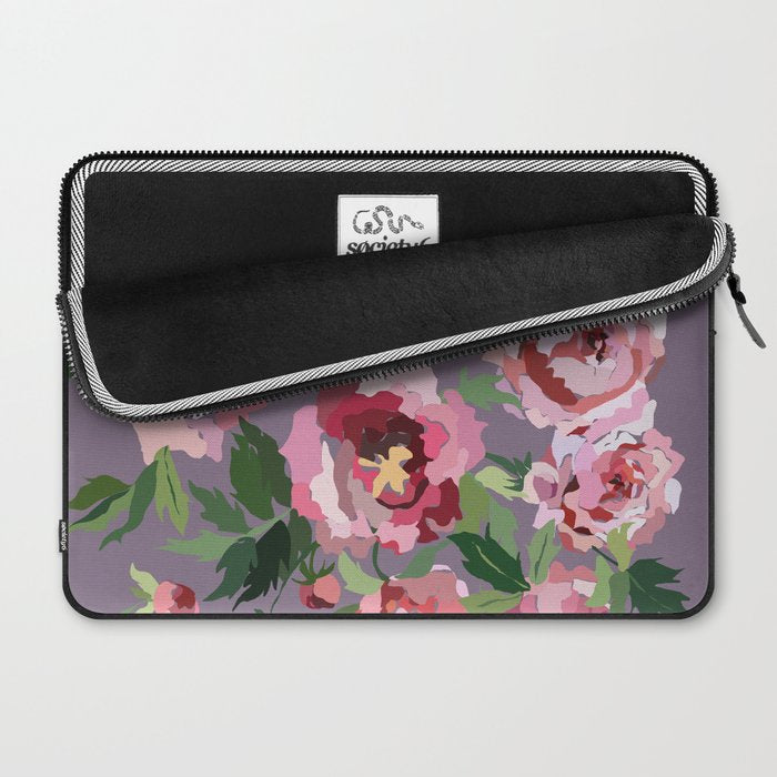 Happy peony lilac background Laptop Sleeve Gallery Image 2