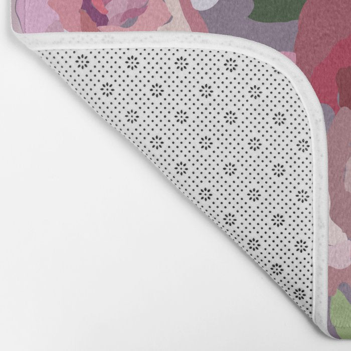Happy peony lilac background Bath Mat Gallery Image 2