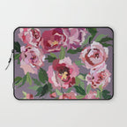 Happy peony lilac background Laptop Sleeve Gallery Image 1