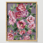 Happy peony lilac background Serving Tray Gallery Image 1