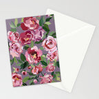 Happy peony lilac background Stationery Card Gallery Image 2