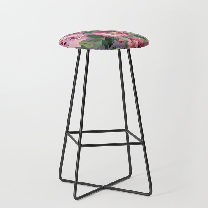 Happy peony lilac background Stool Gallery Image 1