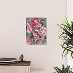 Happy peony lilac background Poster Gallery Image 2