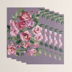 Happy peony lilac background Wrapping Paper Gallery Image 3