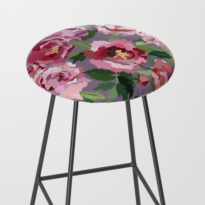 Happy peony lilac background Stool Gallery Image 2