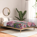 Happy peony lilac background Comforter Gallery Image 2