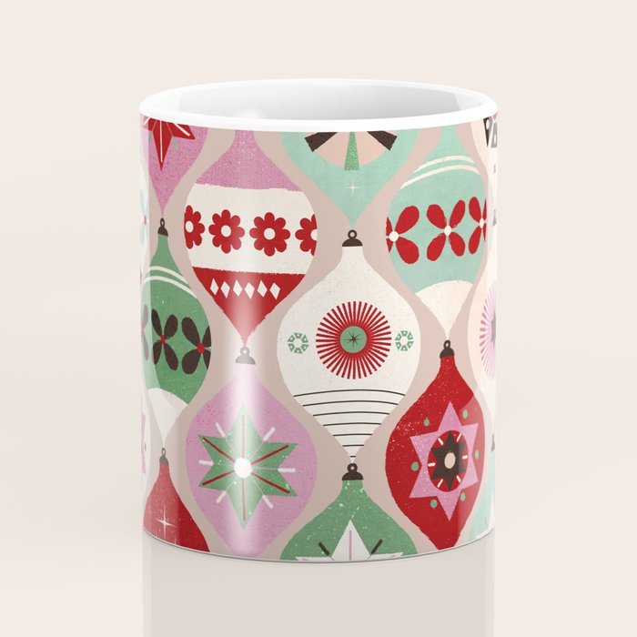 Festive Baubles Pattern Coffee Mug Gallery Image 4