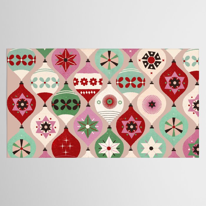 Festive Baubles Pattern Tablecloth Gallery Image 2