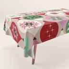 Festive Baubles Pattern Tablecloth Gallery Image 1