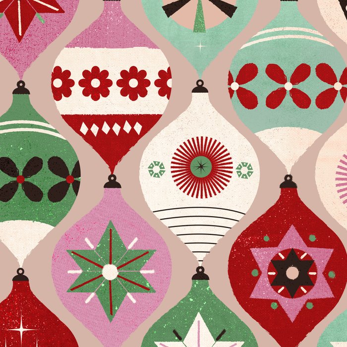 Festive Baubles Pattern Coffee Mug Gallery Image 2