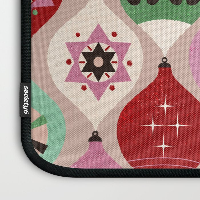 Festive Baubles Pattern Laptop Sleeve Gallery Image 3