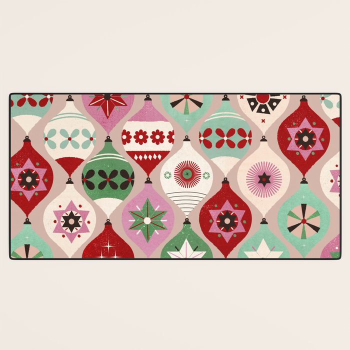 Festive Baubles Pattern Desk Mat Gallery Image 3