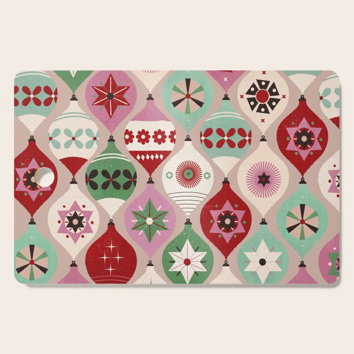 Festive Baubles Pattern Cutting Board Gallery Image 1