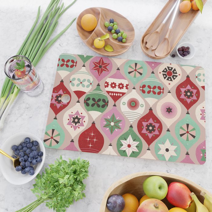 Festive Baubles Pattern Cutting Board Gallery Image 2