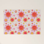 Smiling Flower Faces  Welcome Mat Gallery Image 1