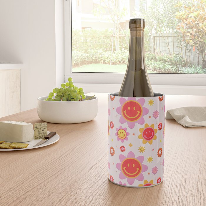 Smiling Flower Faces  Wine Chiller Gallery Image 4