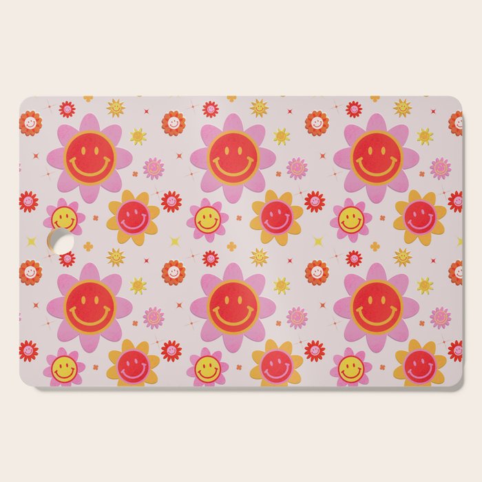 Smiling Flower Faces  Cutting Board Gallery Image 1