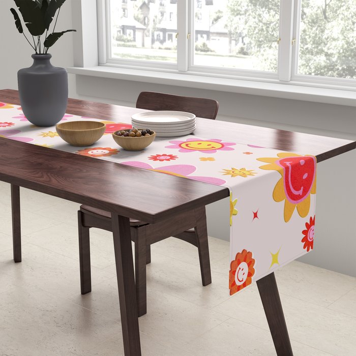 Smiling Flower Faces  Table Runner Gallery Image 2