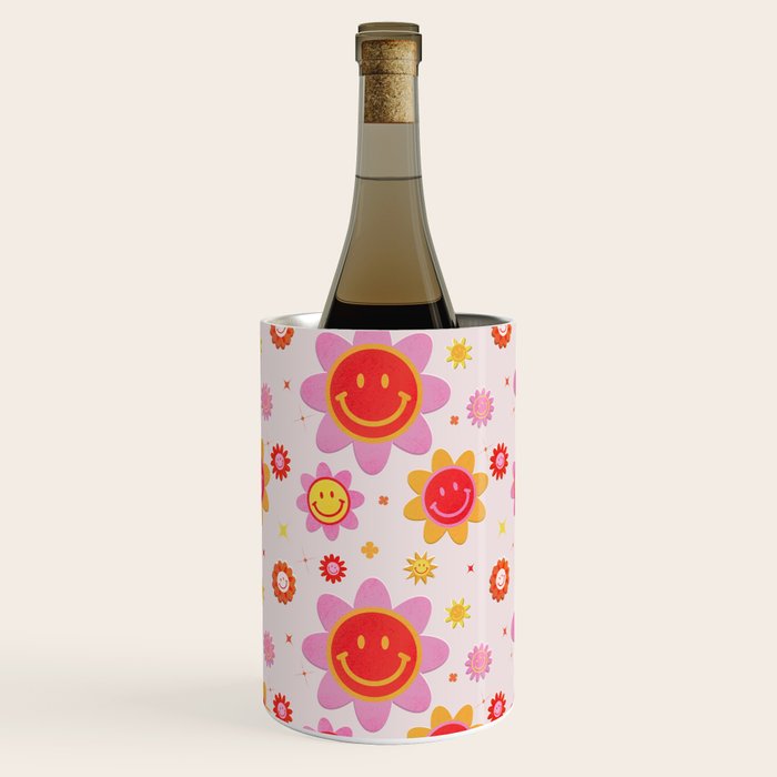 Smiling Flower Faces  Wine Chiller Gallery Image 1